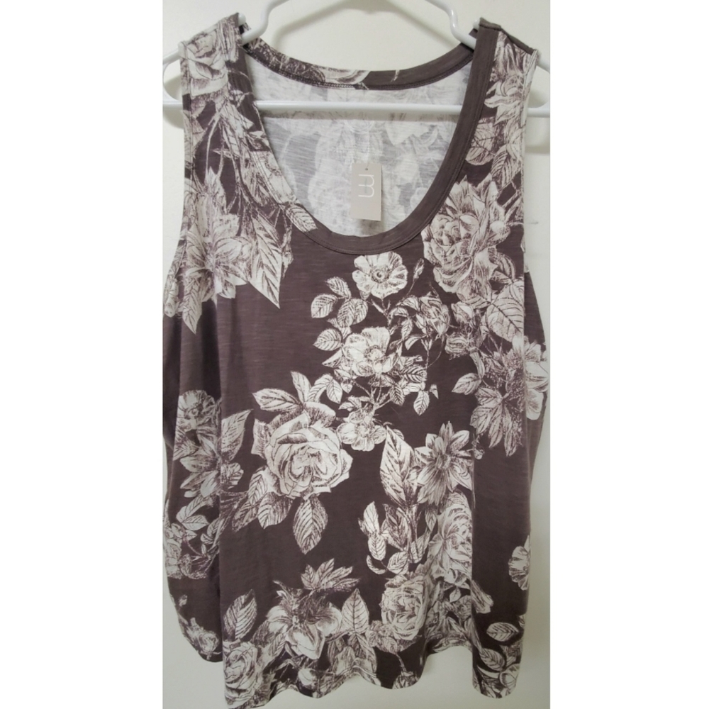 MAURICES Brown & White Tank Top